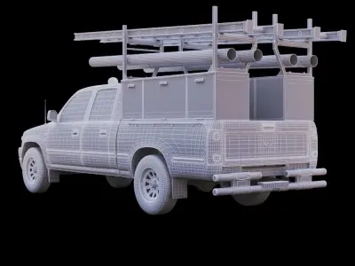 Great Wall Deer Electrician Crew PickUp 3D model
