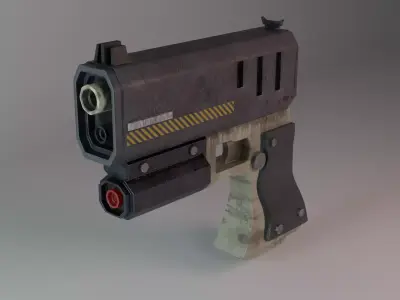 Handgun Low-poly 3D model