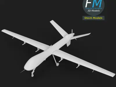 Stylized UAV drone base mesh 3D model