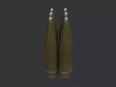 Military Chemical Missile Stack Low-poly 3D model