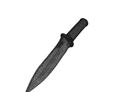 Tactical Combat Dagger Knife Low-poly 3D model