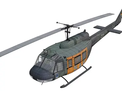 Bell UH-1 Iroquois Huey Low-poly 3D model