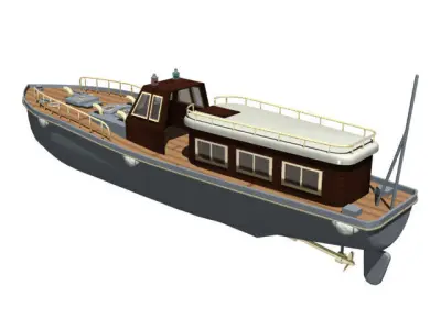 Japanese Navy 11 meters launch 3D model