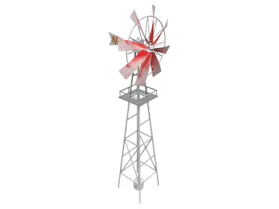 Wind Mill  Low-poly 3D model