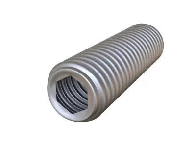 Set Screws 3D Model threaded stainless steel screw 3D model