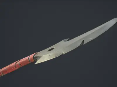 Stylized old age Blade Low-poly 3D model