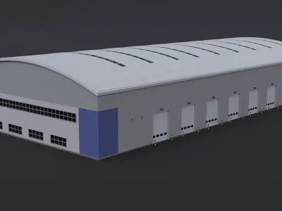 Warehouse 8 Low-poly 3D model