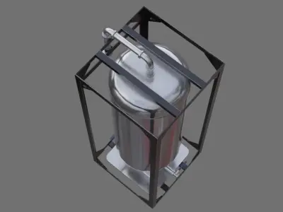 Oil Storage 1E Low-poly 3D model
