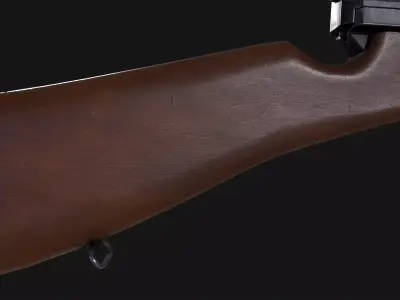 M1A1 Thompson Submachine Gun Low-poly 3D model