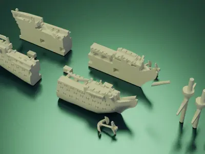 HMS Victory Sliced 3D print model