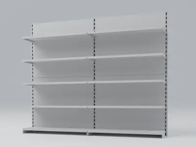 Industrial shelves Free 3D model