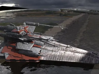 WARSHIP - Cruiser Speeder 6  3D model
