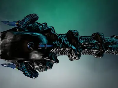Scythe staff model 3D model