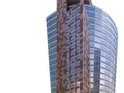 Modern Glass Skyscraper 3D model