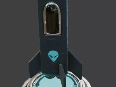 Realistic Sci Fi Alien Rocket 3D Model Low-poly 3D model