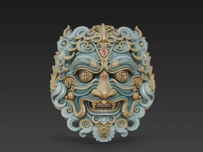 Mythical Beast Mask 3D model