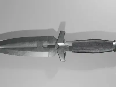 Fighting Dagger Free low-poly 3D model