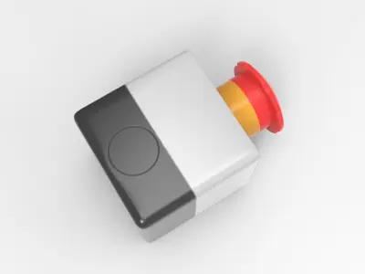 Emergency Button Low-poly 3D model by tugra