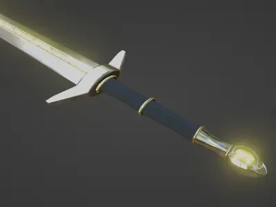 Fantasy Sword Model Free low-poly 3D model