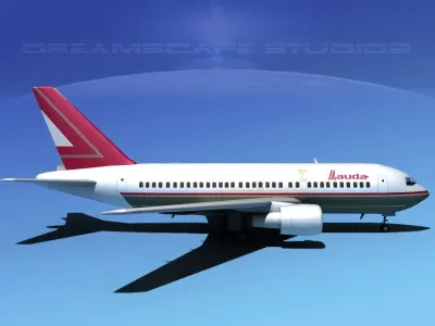 Boeing 767-100 Lauda 3D model