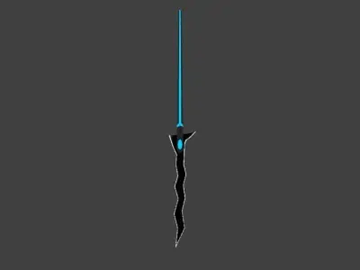 Lance-7 black and blue Low-poly 3D model