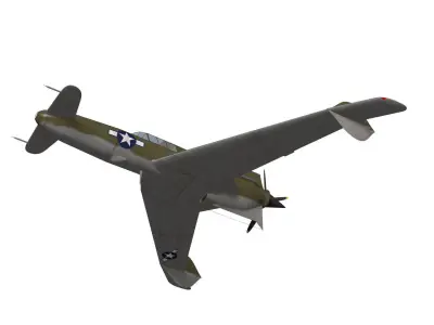 Curtiss Wright XP55 Ascender 3D model