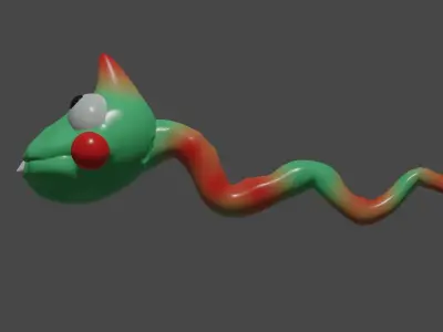 Snake cartoon 3D model