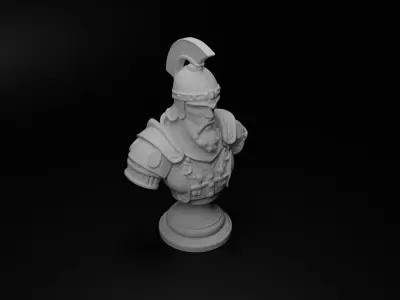 Crusader Warrior Bust Chess 3D print model