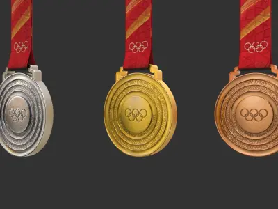 The 2022 Beijing Olympics medal Olympic medal 3D model