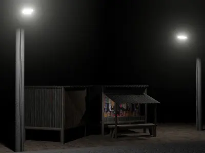 A Small Shop Free 3D model