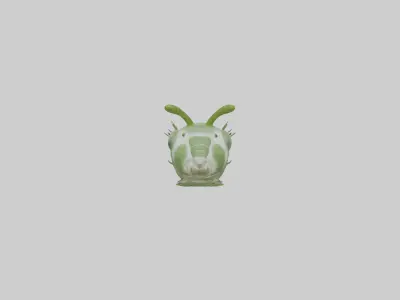 Tomato Hornworm Low-poly 3D model