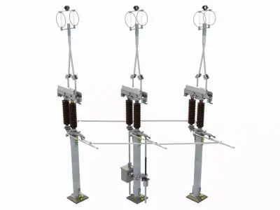 High Voltage Isolation Switch 1 3D model