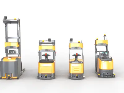 AGV AMR Cobot autonomous transport set 2 3D model