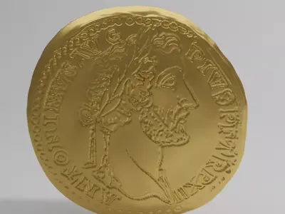 antiuqe coin 3D model