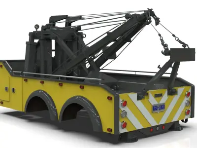 Holmes 850 Wrecker 3D Model   Vintage Towing Equipment  Low-poly 3D model
