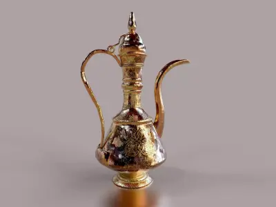 Oriental decorative food dish Pack 3D model