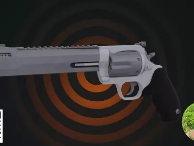 Modern Tactical Magnum Revolver 3D model