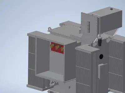 1000KVA 11000-380V ONAN Dyn11TRANSFORMER 3D model