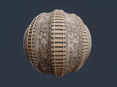 Train Tracks Seamless PBR Texture 07 Texture