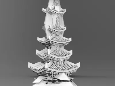 Cyberpunk Chancellor Tower 2 3D model