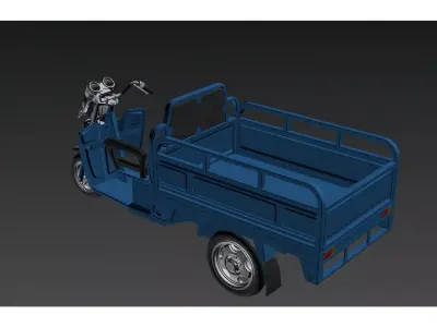 electric tricycle 3D model