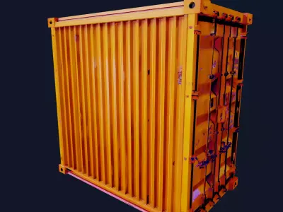Vibrant Industrial Cargo Container 3D Model 3D model
