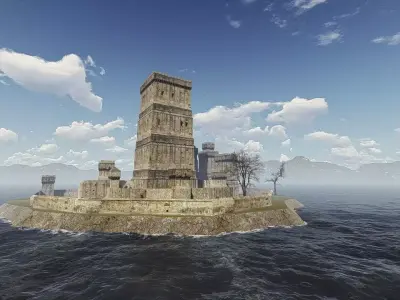 Medieval Castle 3D model 2