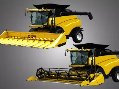 NH - CR 9070 Combine Harvesters 3D Model Pack