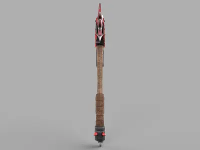 Battle axe Low-poly 3D model 45