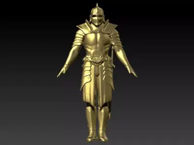 Knight in Shining Armour Pendant 3D print model buy