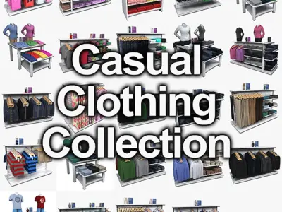 Casual Clothing Collection 3D model