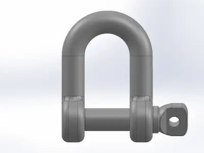 Carabiner U-shape M10 3D model