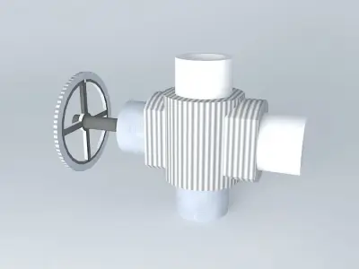 3 way valve 3D model