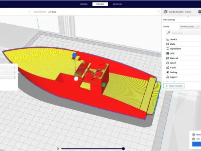 Yacht boat 3D print model
